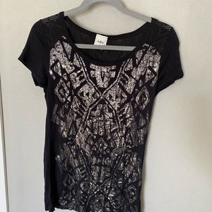 Daytrip Shirt - Black with foil design